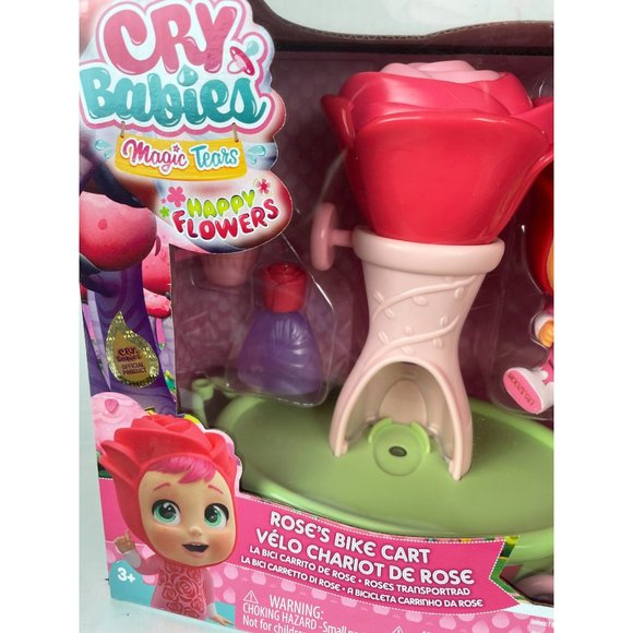 CRY BABIES Magic Tears Rose's Bike Cart Happy Flowers, Age 3+ - Picture 3 of 7